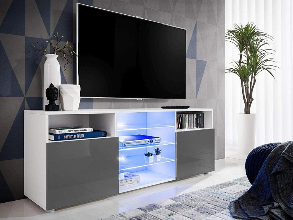 new fashion modern led tv stand furniture glass TV stand design