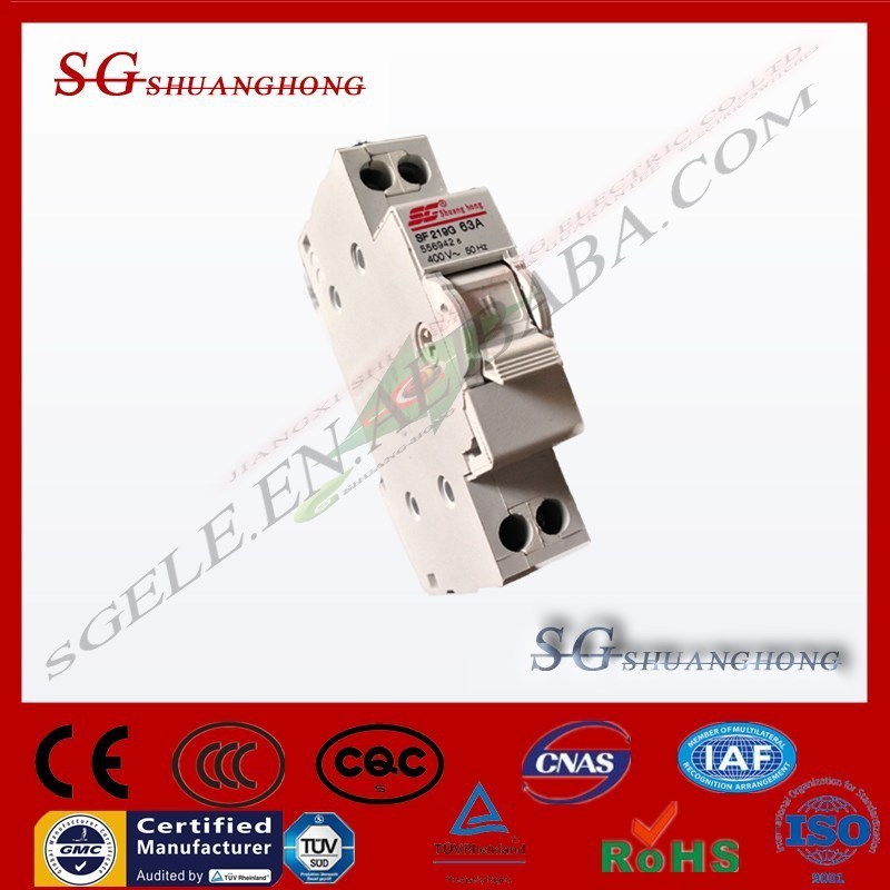 100A manual modular change over breaker DIN Rail install disconnector switch