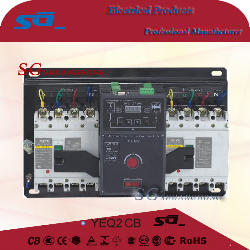 yeq2 single phase three phase Automatic transfer switch ats 63A 220V changeover switch 2p 3P4P