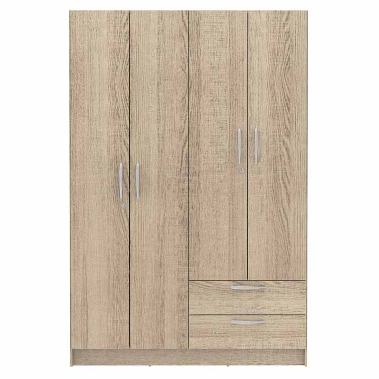 wooden corner new model 4door wardrobe for bedroom