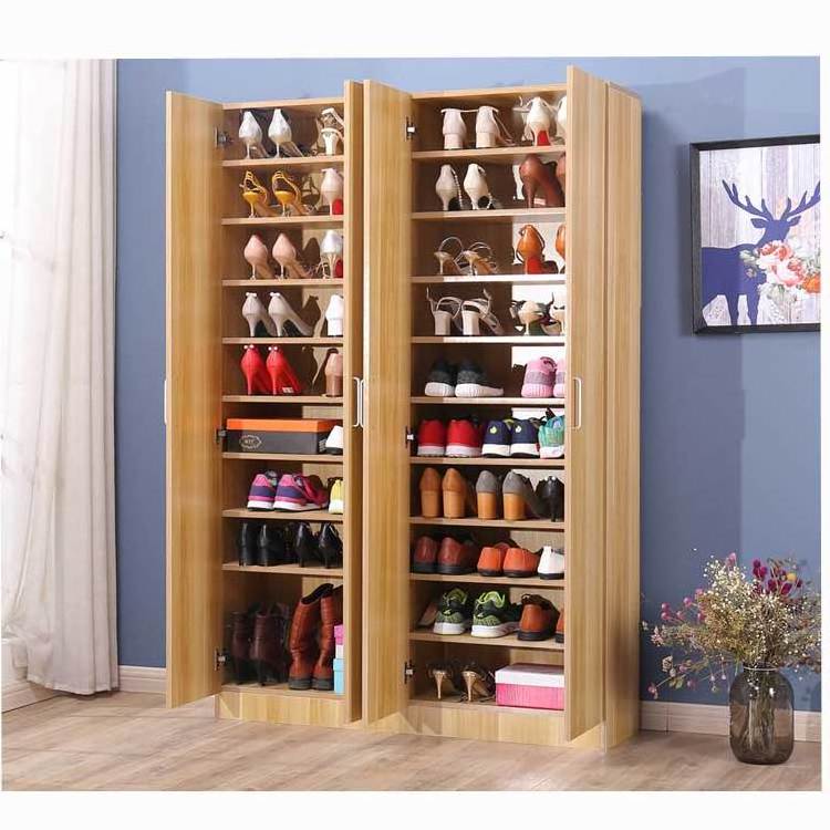 2018 wooden storage taller modern shoe cabinet  for home