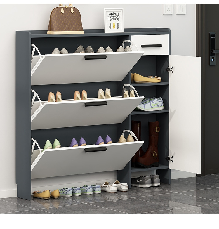 High quality modern design entryway shoe holder storage organizer shoe rack cabinet with handle living room furniture