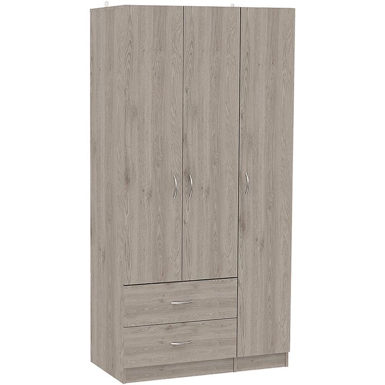 Home Bedroom Furniture Classy Shelf Covered Drawer Wardrobe Hanging Clothes Closet Cabinet