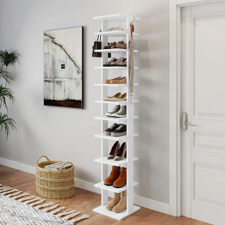 Luxury nordic minimalist china wholesale home furniture single shoe racks & stands 10-tier