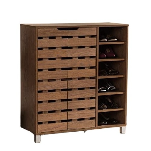 Modern and contemporary easy opening storage capacity shoe cabinet with 2 doors for living room