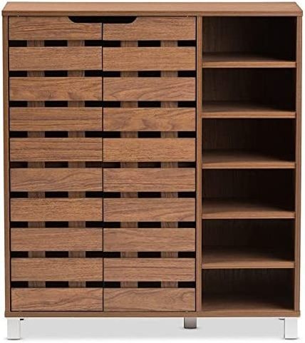 Modern and contemporary easy opening storage capacity shoe cabinet with 2 doors for living room