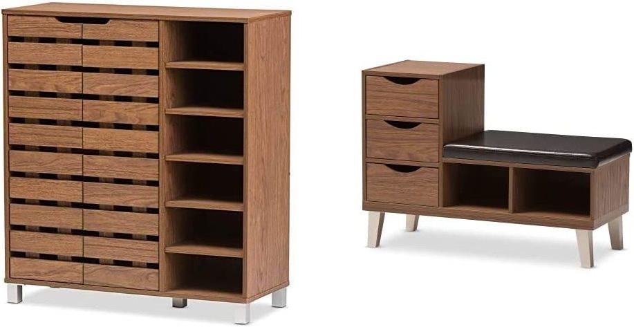 Modern and contemporary easy opening storage capacity shoe cabinet with 2 doors for living room