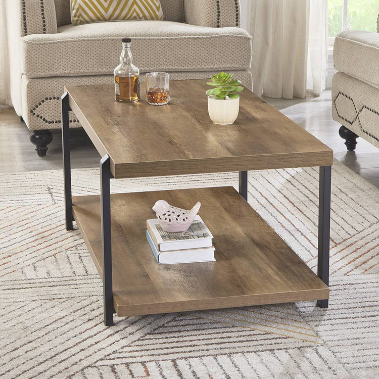 Industrial Rustic Wooden top Stacking Nesting Coffee Table Living Room Sofa Table