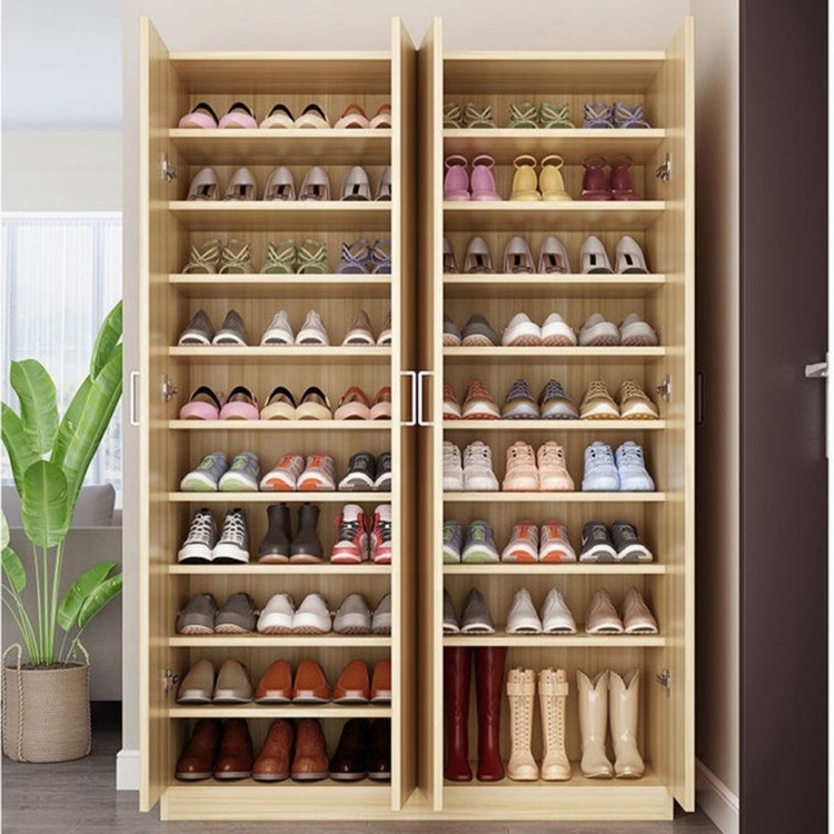 Multi-layer shelves wooden shoe rack cabinet modern wood shoe racks online design for for entryways