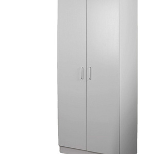 Wardrobe 2-Door Closet with 4 Adjustable Shelves - Melamine Laminate Board