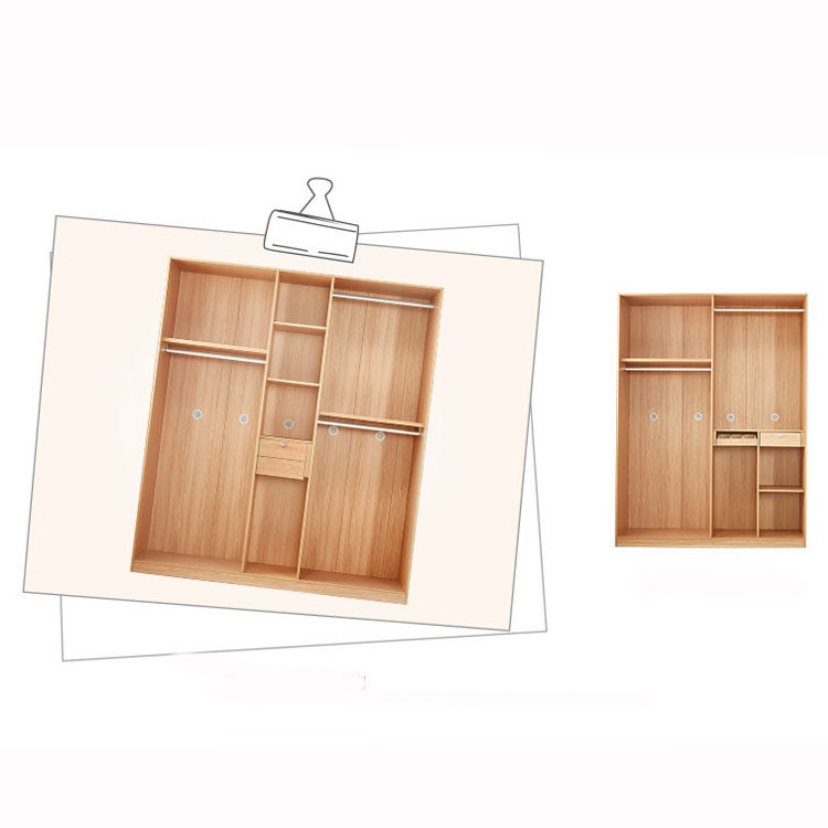 23018 wooden lock 4 doors mdf wardrobe for home