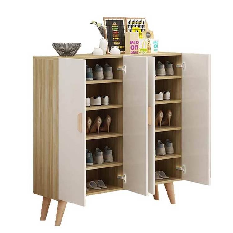 Hot selling high quality wooden hallway shoe display rack cabinet for living room for retail shop