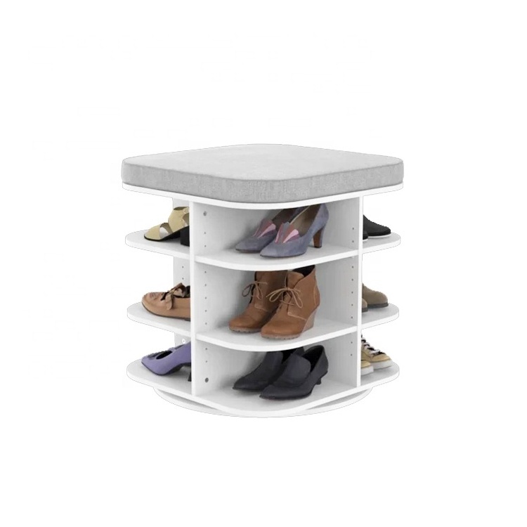 2023 popular household revolving 360 rotating shoe store display racks container cabinet for shoes showroom design