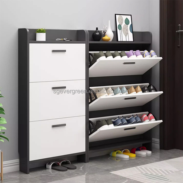 Factory outlet Panel ultra thin slim shoe cabinet storage for living room hotel in store