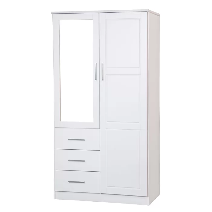 modern popular luxury bedroom wardrobe wood storage wardrobe big armoire with mirror for bedroom armoire furniture