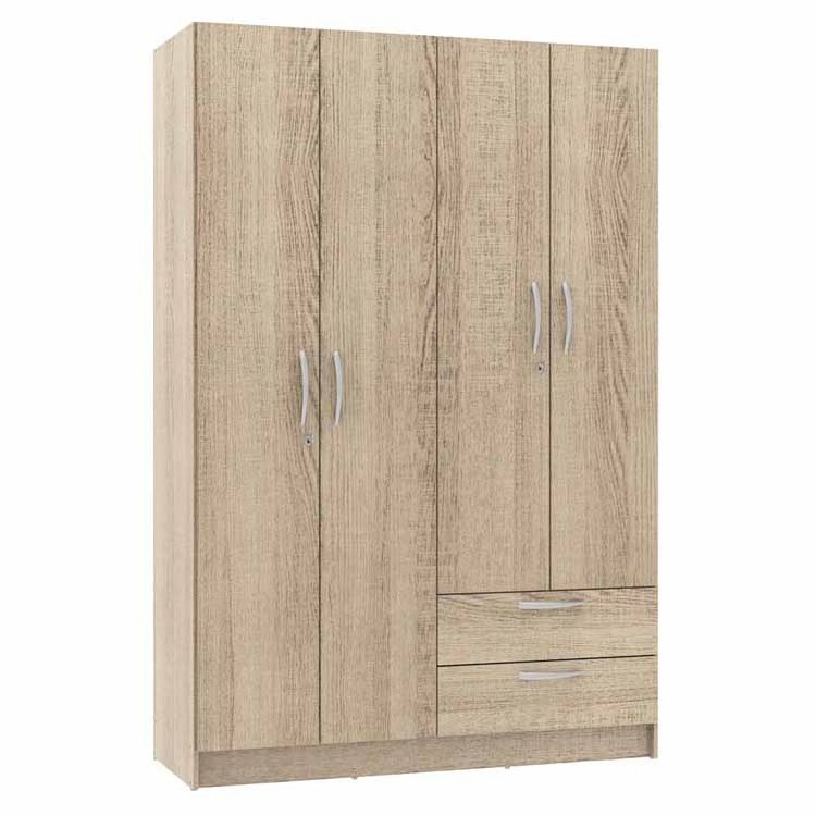 wooden corner new model 4door wardrobe for bedroom