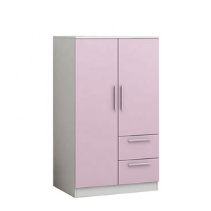 factory offer cute pink girls wardrobe laminate designs for bedroom