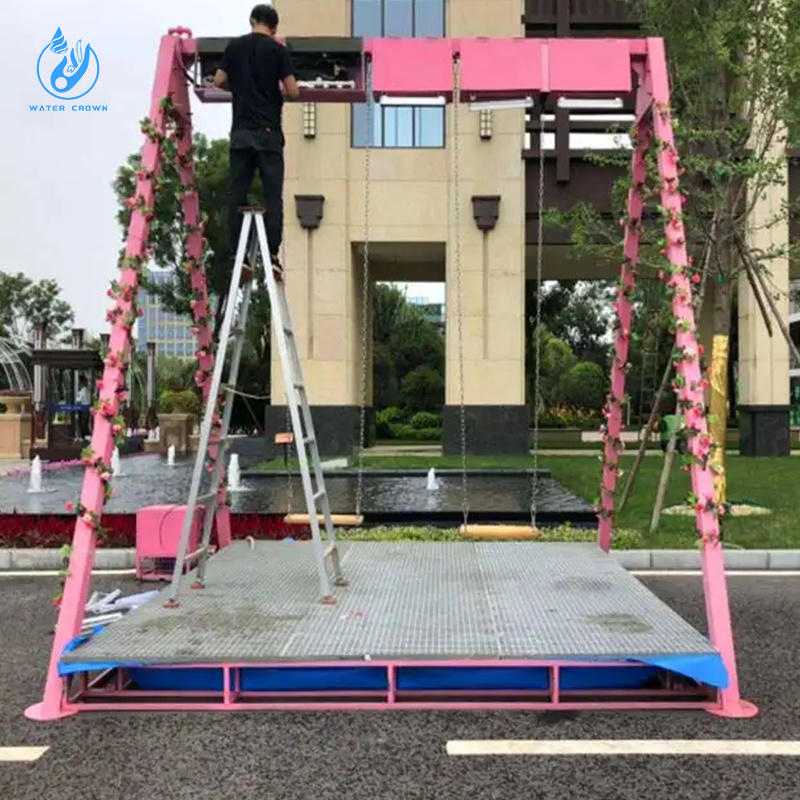 Water Crown Brand Guangzhou Factory New Indoor Outdoor Water Feature Waterfall Digital Fountain Water Curtain Swing