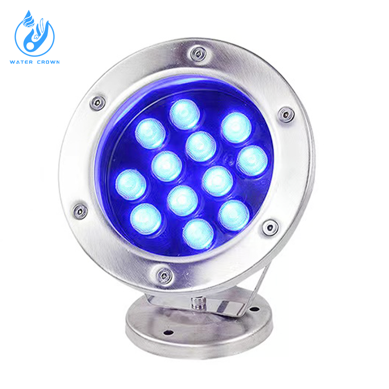 Water Crown Wholesale price fountain lamp stainless steel RGB waterproof underwater fountain lamp