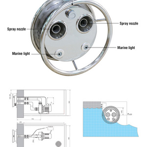 Stainless Steel Outdoor Jet Swim Counter Current Jet Swim Training Device Swimming Pools Accessories