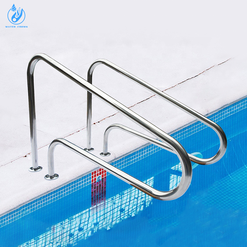 Classic Popular Style AISI 304 316L Anti rust stainless steel removable swimming pool ladders handrail for railing fence