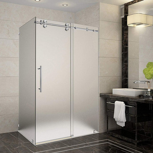 6mm 8mm 10mm 12mm 15mm clear frosted acid etched sandblasting tempered toughened glass shower enclosure door wall price per m2