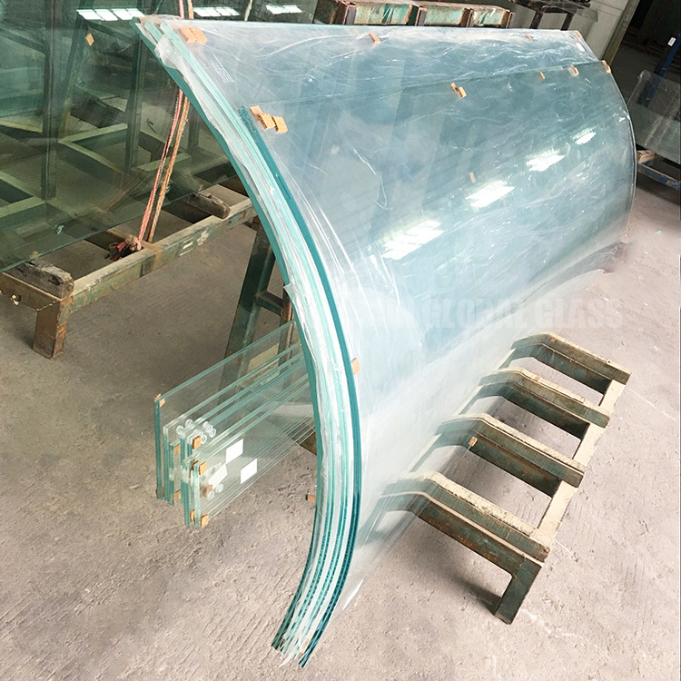 Custom Curved Bent Toughened Tempered Laminated Glass Price Per Square Meter