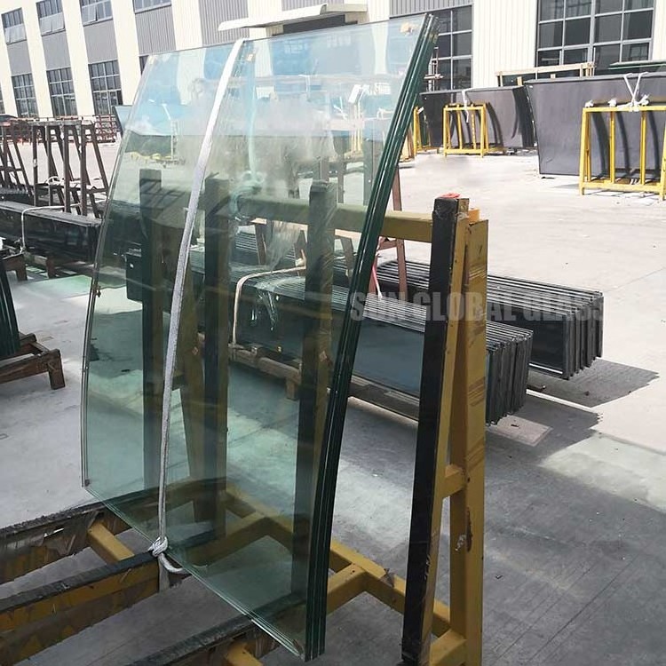 Custom Curved Bent Toughened Tempered Laminated Glass Price Per Square Meter