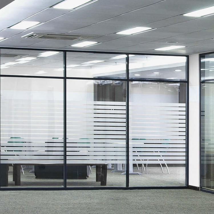 Ultra Clear Tempered Laminated Glass Wall Frosted Toughened Double Interlayers Soundproof Office Partition Glass