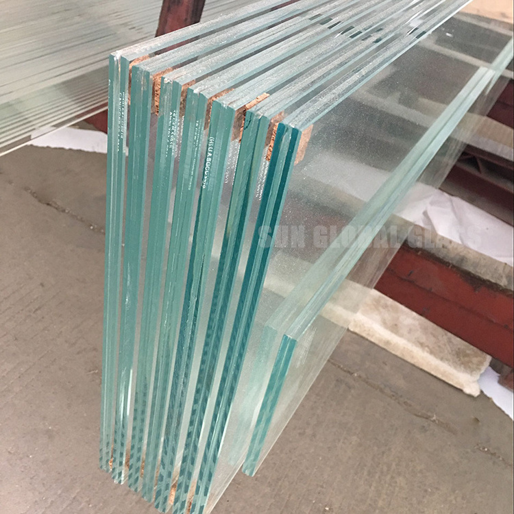 SZG CE SGCC Certificate 6mm 4mm Thick Clear  Laminated Safety Tempered Glass Panel 12mm Price PVB SGP Laminated Glass Suppliers