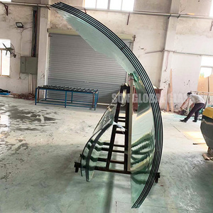 curved tempered glass architecture customized size safety 5mm 6mm 8mm 10mm bent bend toughened glass panels manufacturers price