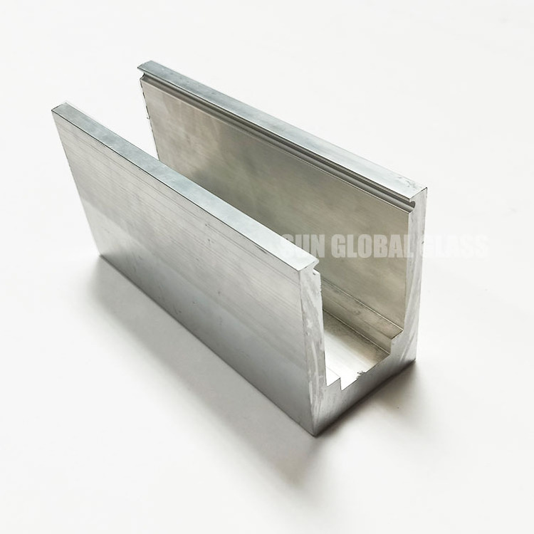 aluminum u channel profile for glass railing price u shape channel for outdoor indoor frameless glass balustrade handrail