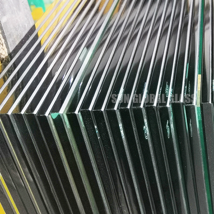 Premium 12mm Thick Clear Green Tempered Toughened Safety Glass For Sunroom Canopy Pool Fence Panels