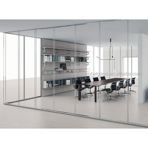 Custom Interior Private Space Office Partition 10mm 12mm Clear Single Fully Tempered Transparent Glass for Partition Wall