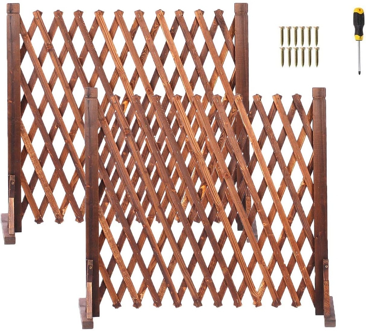 Expandable garden fence buildings wood outdoor patio fencing folding plants flower trellis