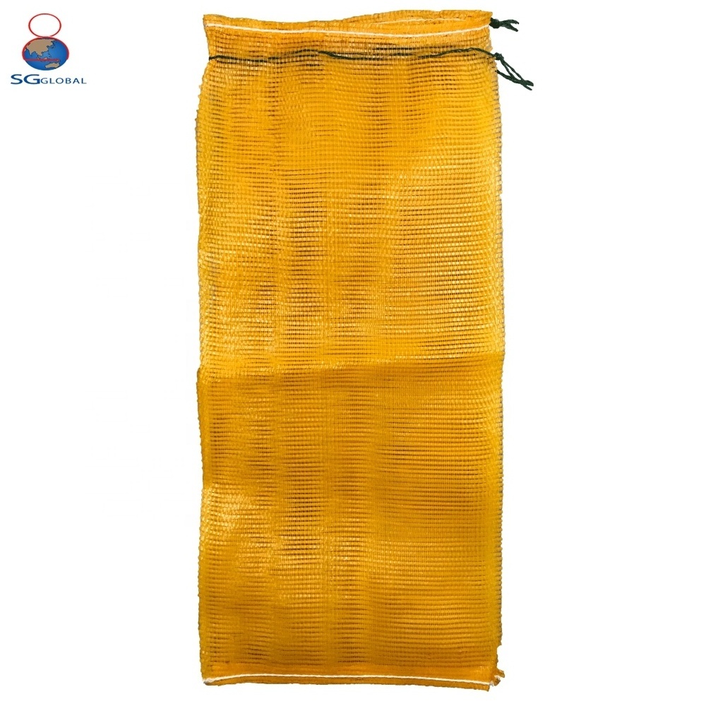 PP woven tubular drawstring Leno mesh produce bag packaging onion garlic orange lemon cabbage GRS certified factory net bag