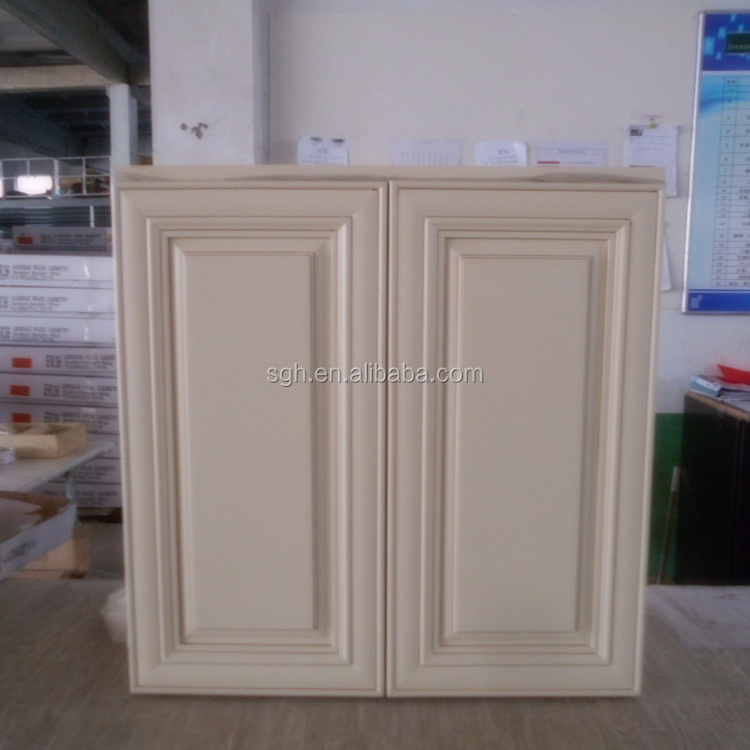 Antic White American Standard Solid Wood Kitchen Cabinet With Plywood Carcase