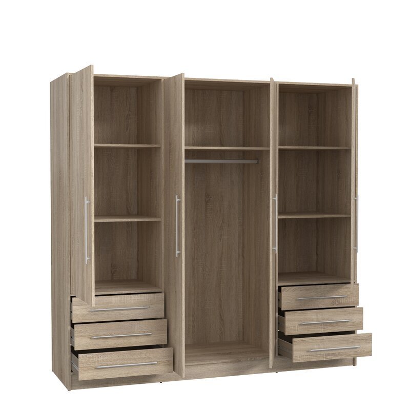 Four Door Wardrobe Modern Home Bedroom Armoire With Drawers