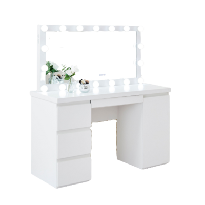 LED Mirror With Dressing Table Bulb Lights Makeup dressing table with drawers and doors makeup vanity table lighted mirror BestSuppliers