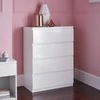 white drawer unit on casters  5  drawer Storage  office drawer chest cabinet with wheels