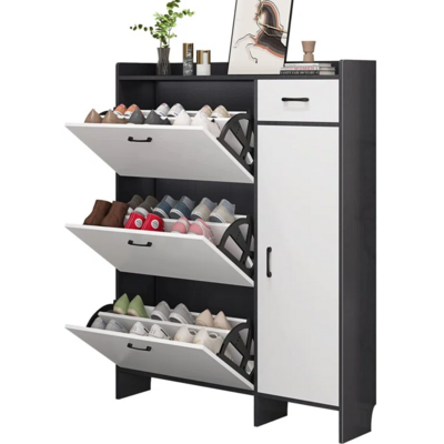 Hidden 24 Pair Stackable Shoe Storage Cabinet Two Door Shoe Cabinet Space Saving Shoe Rack Living Room Furniture