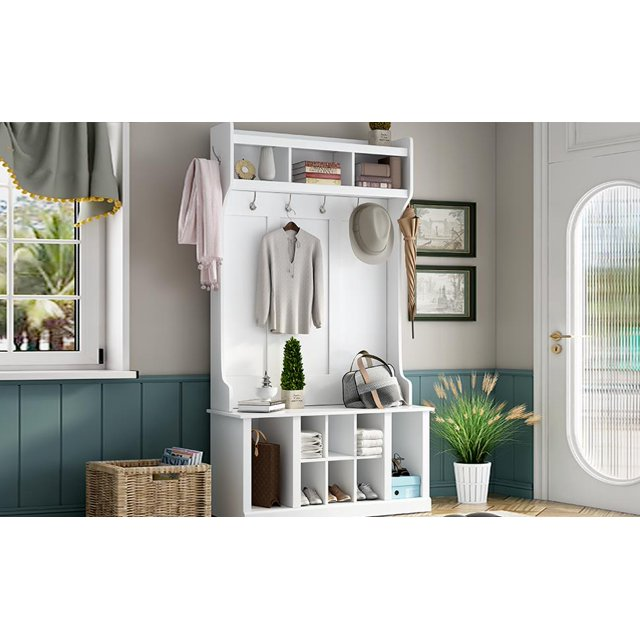 Hall Tree With Shoe Cabinet Shoes Rack For Entryways Cabinet