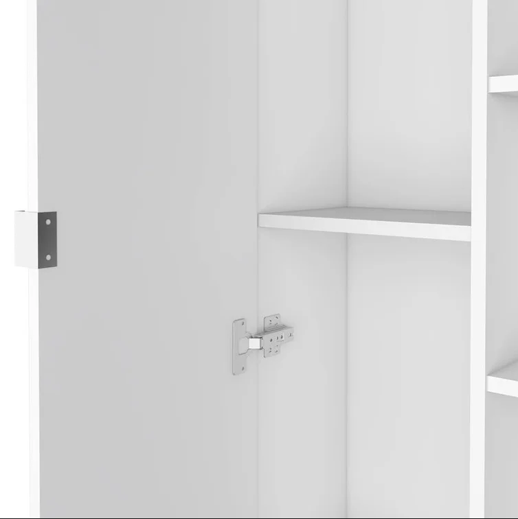 Linen Cabinet Bathroom with Shelves and Storage Doors Furniture Home Furniture Bathroom Furniture