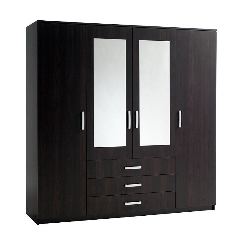 2023 New Design Wood Corner Wardrobe with 3 Doors Crazy Sale 3 Door Wooden Bedroom China Wardrobe