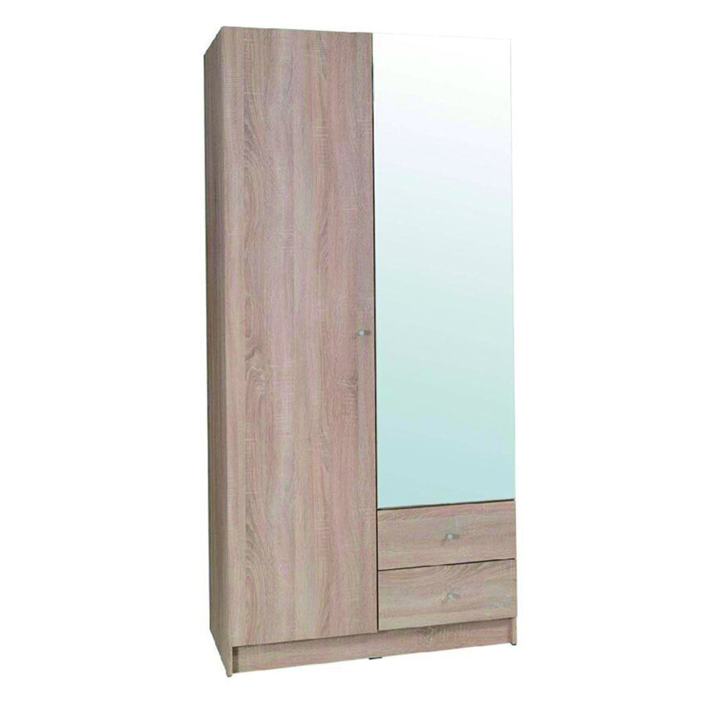 modern furniture wood wardrobe with mirrors design in bedroom