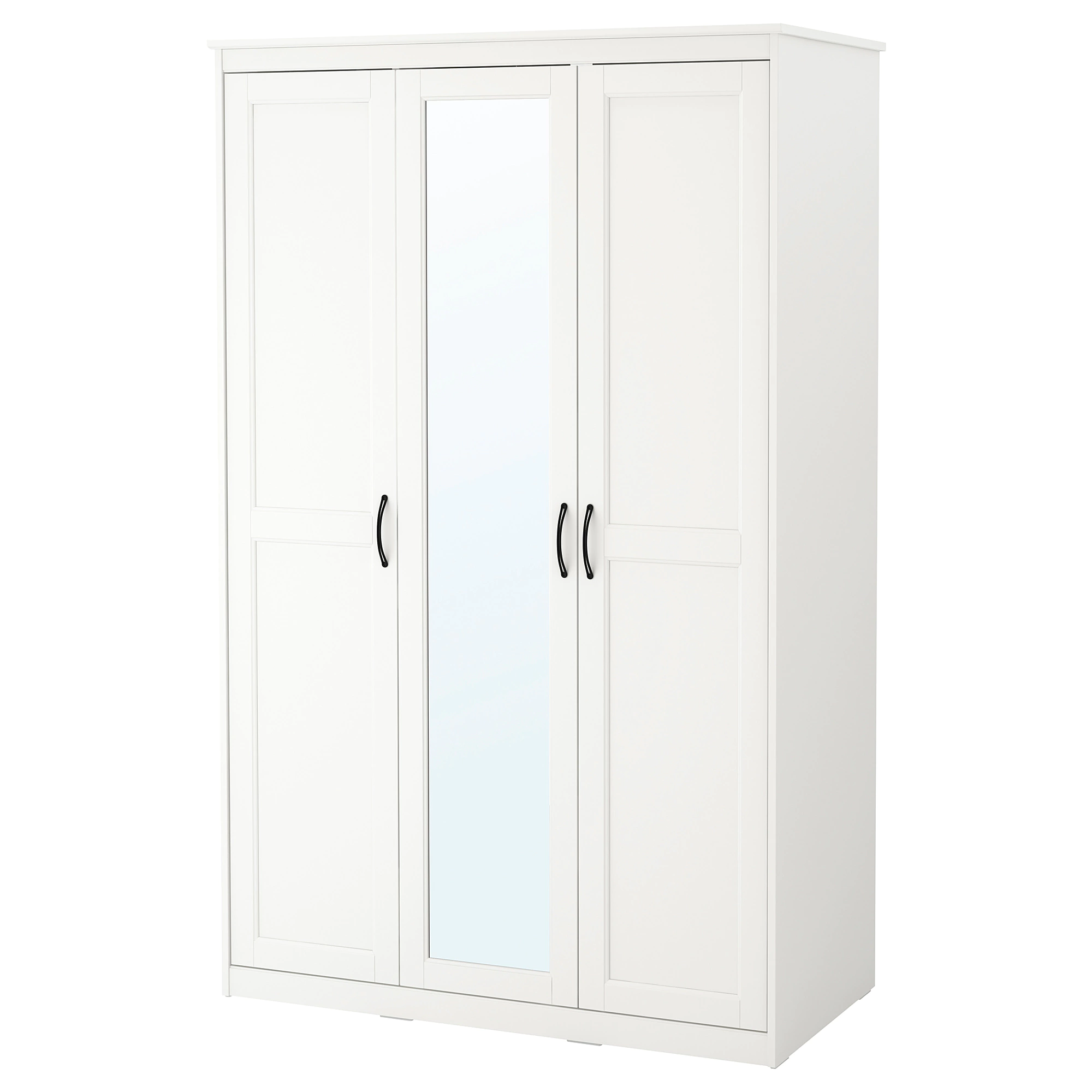 Oak Storage capacity sliding  Wardrobe Armoire Clothes Closet with mirrors