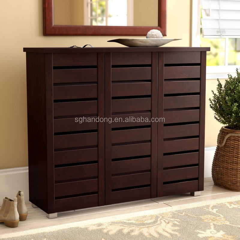 Simple Style Solid Pine Outdoor Wood Shoe Storage Cabinets