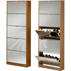 Hot Sale Modern Wooden Shoe Cabinet with mirror