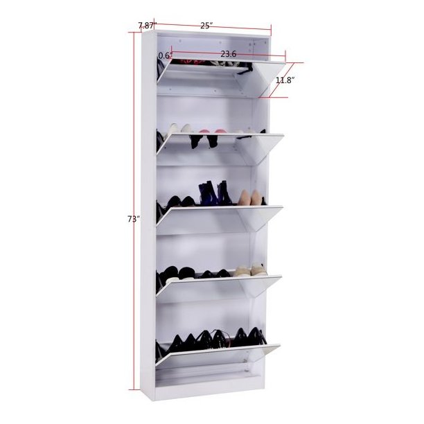 Hot Sale Modern Wooden Shoe Cabinet with mirror