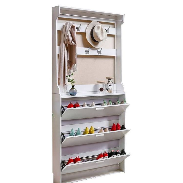 Bedroom White Modern Wooden Shoe Racks For Closets Cabinet